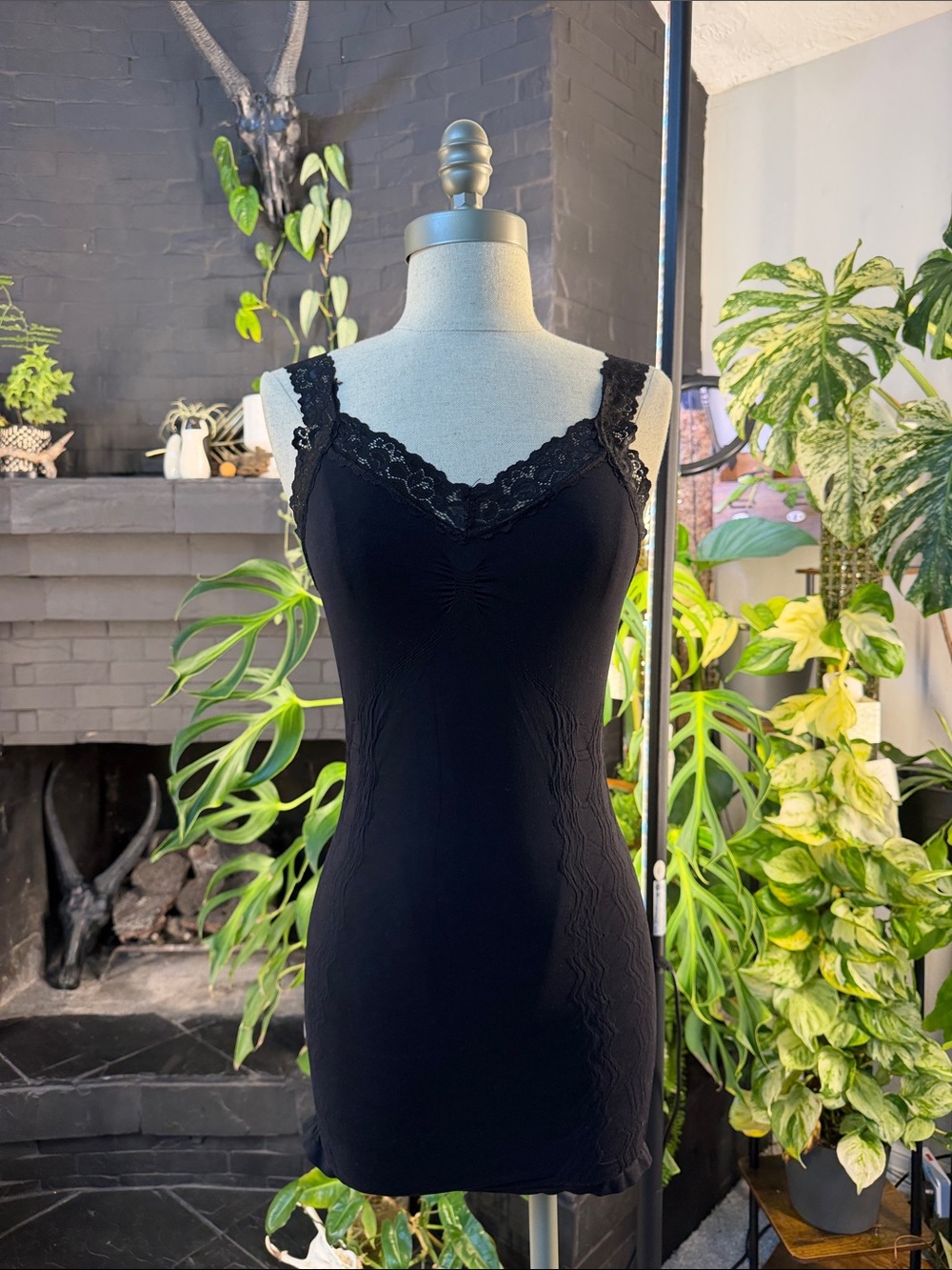 Black Lace-Trim Chemise Slip - Women's Intimates & Sleepwear